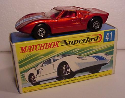 J-5 japanese Comme neuf in box MATCHBOX LESNEY No.41 FORD GT 40 in environ 101.60 cm 