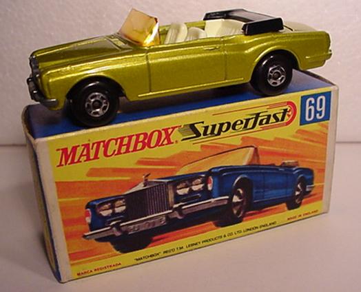 Matchbox Lesney Superfast 69 Rolls Royce empty Repro G style Box 